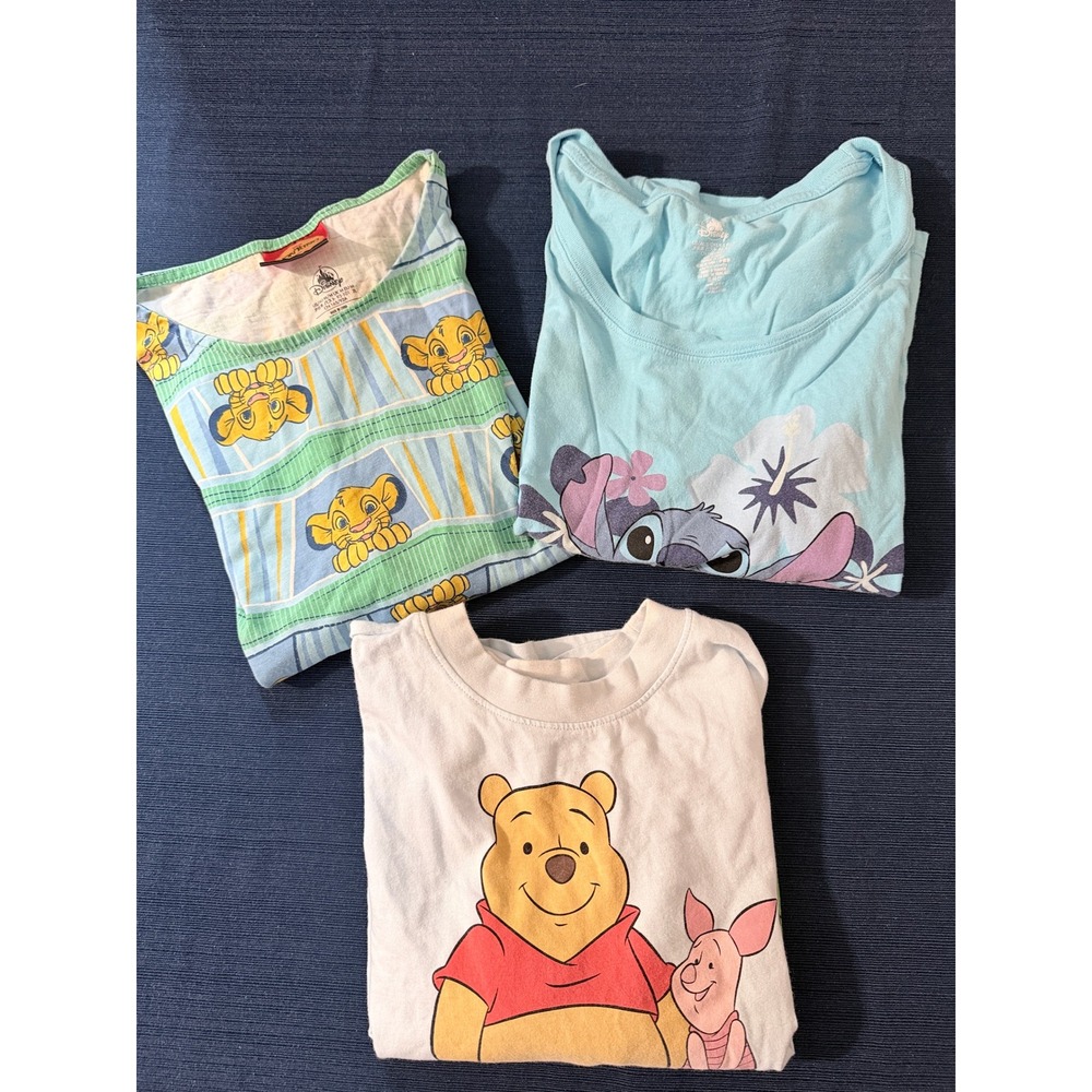 Disney Graphic T-Shirt Lot [S/M] Stitch Lion King Winnie Pooh Bundle Casual